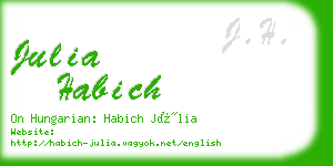 julia habich business card